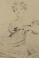 Original Pencil Drawing, 'Portrait of a Lady', John Wood (1801-1870), c1850