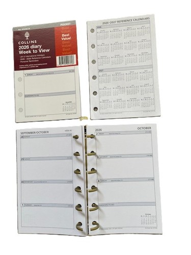 2026 week calendar pocket size - 2026,