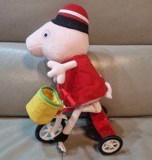 Peppa Pig Soft Plush Toy With Free Peppa's Musical Cycling Motorised Tricycle