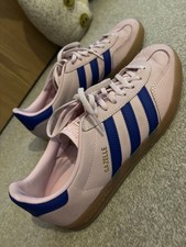adidas Originals Gazelle Indoor trainers in pink and blue nubuck Size Uk 8