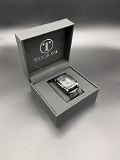 ‼️NEW‼️ TALIS CO MOON PHASE MOVEMENT WATCH BLACK WITH BLACK LEATHER STRAP