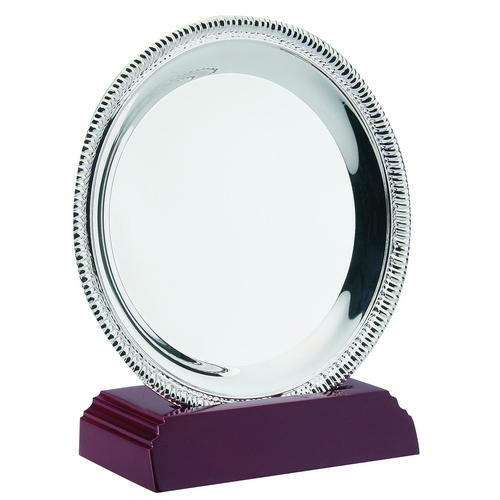 Silver plated round - , salver