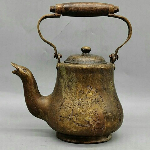 Old copper rustic kettle - copper,
