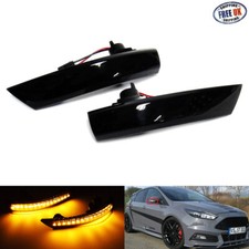 2x Black Side Mirror Indicator LED Repeater Light For Ford Focus MK2 MK3 Mondeo