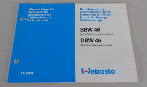 Webasto water heater manual - heater,