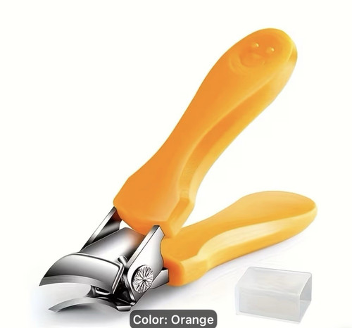 Orange curved nail nipper - orange,