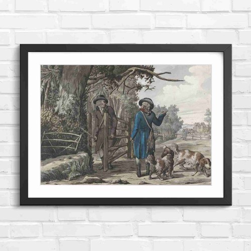 Vintage hunting scene - hunting,