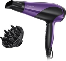 Remington D3190 Ionic Hair Dryer 2200W Powerful Fast Styling Frizz Free Purple