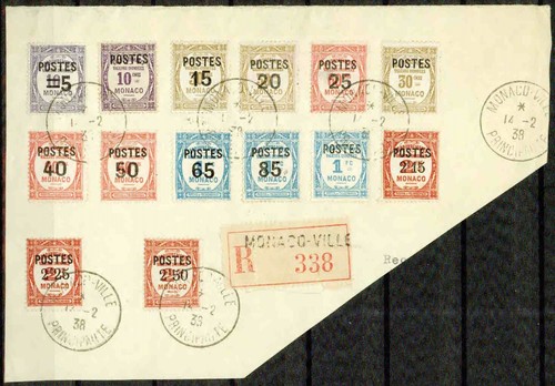 Monaco 1937 overprinted - monaco,