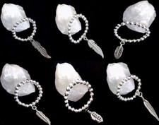 Feather Charms Silver Ball