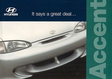 Hyundai Accent 1996-97 UK Market Sales Brochure 1.3i Si LSi 1.5 GSi GLSi