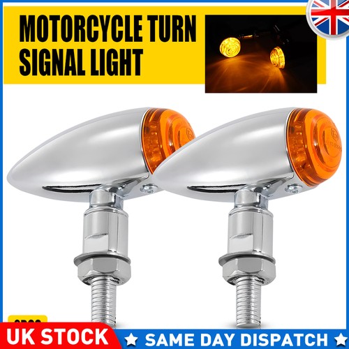 Amber chrome bullet front - chrome,