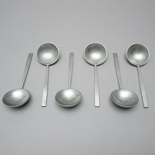6x Pewter Spoon Brandy Harald