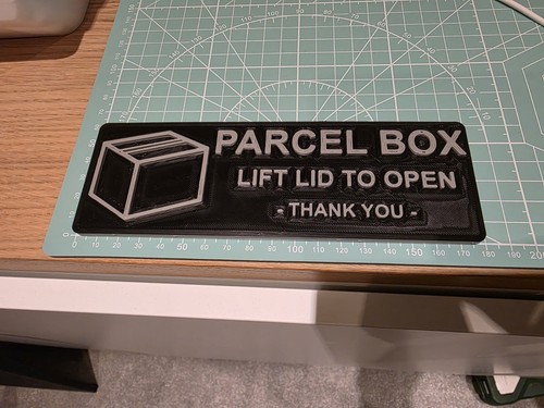 Parcel box lift lid open - parcel,