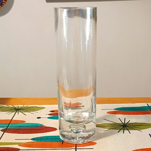 Clear glass bubble base - clear,