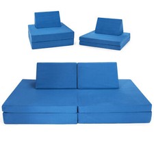 Kids Convertible Couch 4PCS Modular Soft Playset Children Sofa Bed Folding Mats