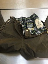 New Barbour Mens W38 L31 Olive Brown Waxed NATO A7 Int Suit Motorcycle Trousers