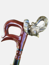 Wooden cane elephant Carved