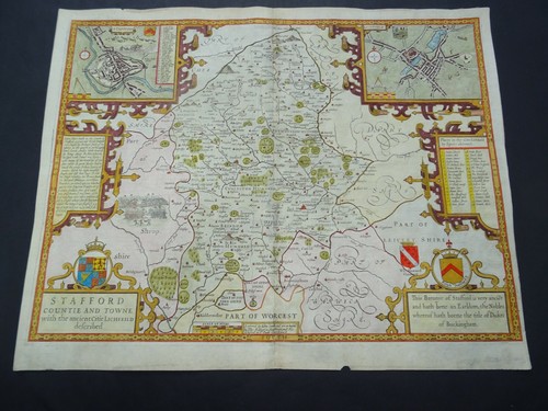 Antique map staffordshire - of,