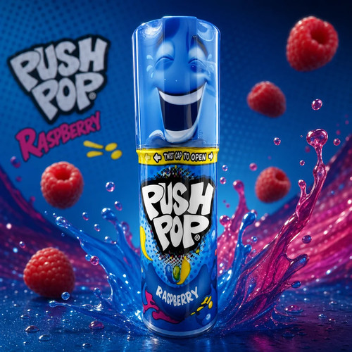 Bazooka push pop blue - bazooka,