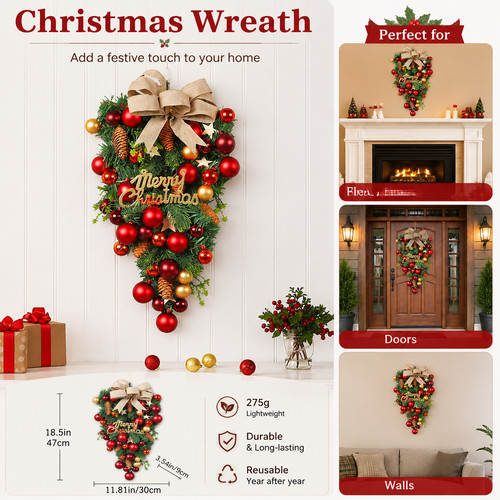 47cm christmas swag garland - 47cm,