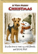 Airedale Terrier Dog A6 (4" x