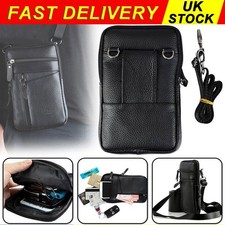 Men leather phone pouch belt - men,