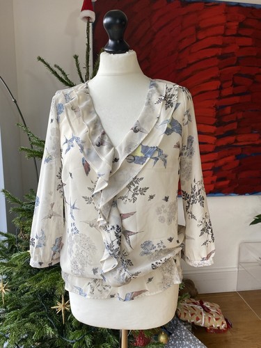 Beautiful bird print chiffon - print,