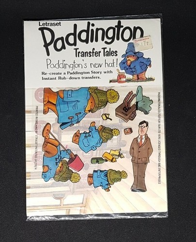 Letraset paddington bear rub - bear,