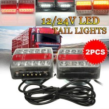 Pair 2Pc 12V  LED Trailer Rear