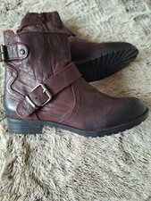 NEXT LEATHER BIKER ANKLE BOOTS BNWT Size 5
