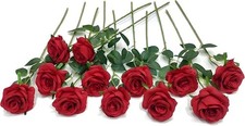 Laelfe 12 Pcs Large Pink Roses