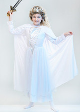 Kids The White Witch Narnia Style Fancy Dress Fantasy Fairytale Costume