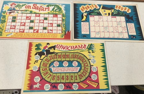 Vintage game boards 1950s - game,