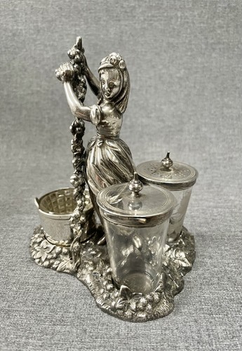 Silver plated cruet set - cruet,