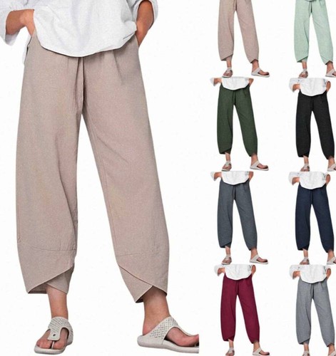 Womens linen trousers italian - womens,