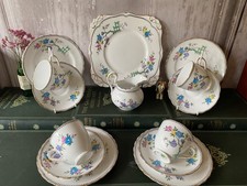 Vintage Plant Tuscan Fine Bone China Floral Afternoon Tea Set for Four People