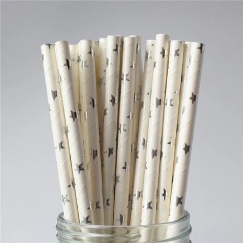 100x romantic paper straws - paper,