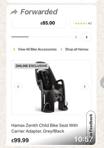 Hamax zenith child - hamax, bike