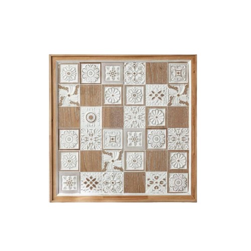 Pieces carved wood wall art - carved,