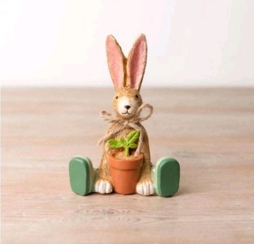 Rabbit ornament 12cm - 12cm, jasper