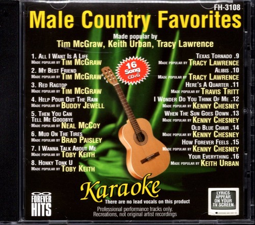 Male country favorites - country, karaoke