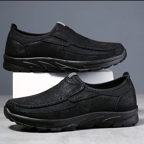 Mens leather slip walking - on,