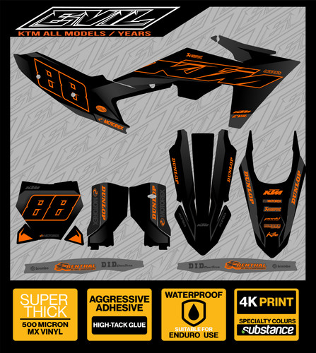 Graphics kit ktm - mx, kit: