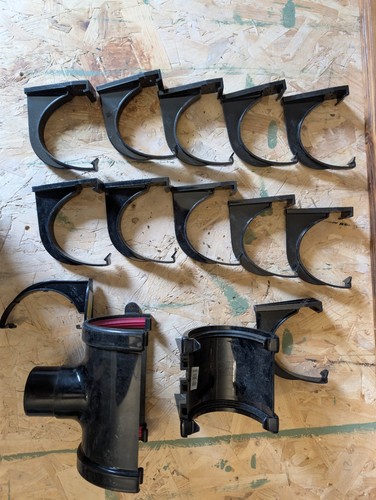 Guttering black parts - job, lot