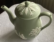 Wedgewood Green Jasper Coffee Pot (Has A few Nibbles On Spout) (10A)