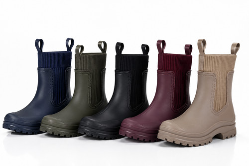 Ankle wellie boots - chunky, sole