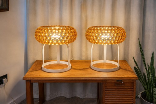 Pair savoni large amber - pair,