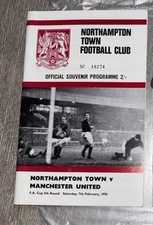 1970 fa Cup 5th Round Manchester United Vs Northampton town Programme