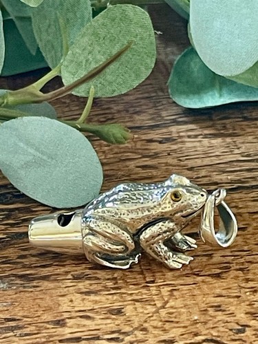 Vintage sterling silver frog - sterling,